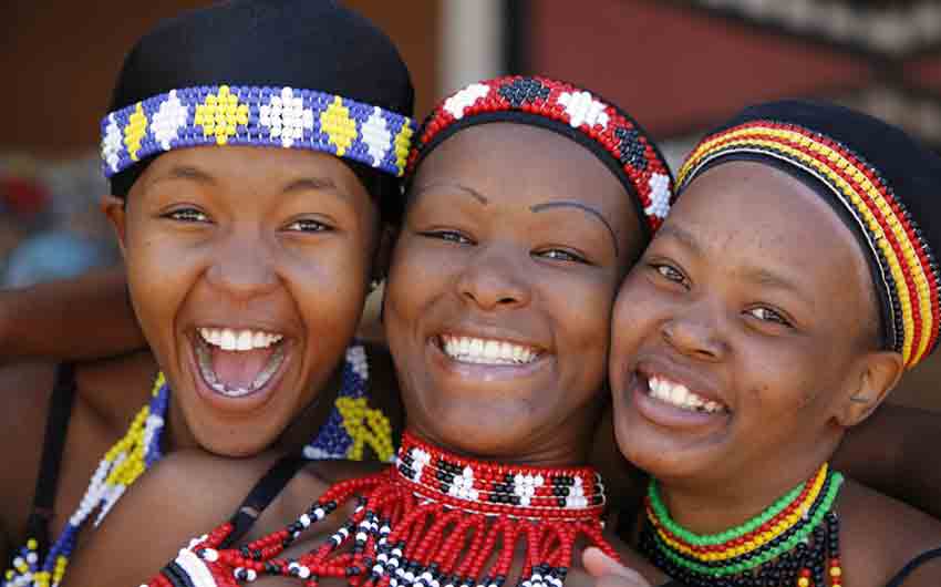 Three young Zulu women