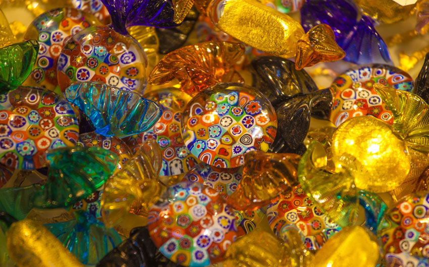 Murano glass candy