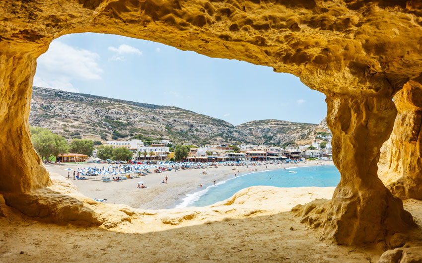 Matala beach, Crete island