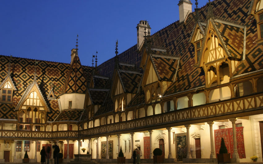 Hotel de Dieu of 14th century in Burgundy 