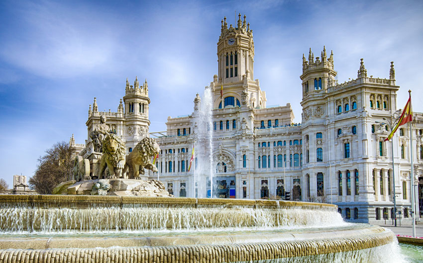 Cibeles Fountain In Downtown Madrid