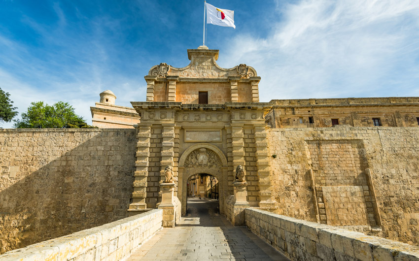 Fortified gate to Mdina