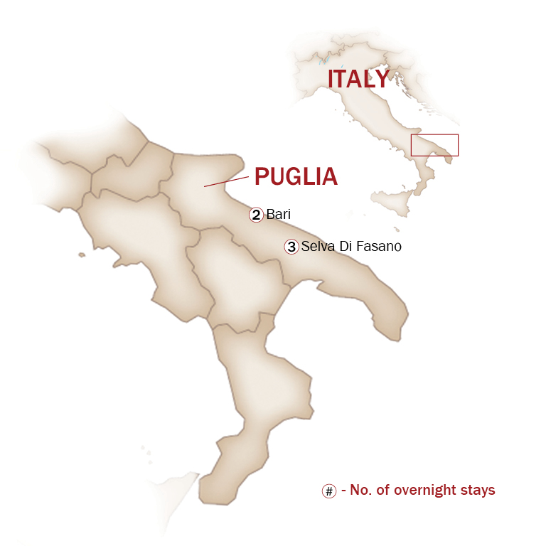 Italy Map  for PUGLIA