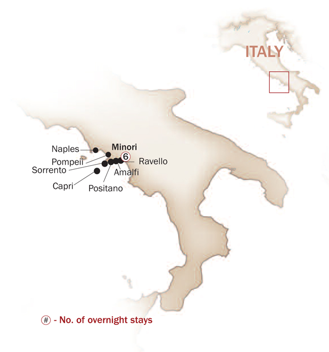 Italy Map  for PICTURESQUE AMALFI COAST