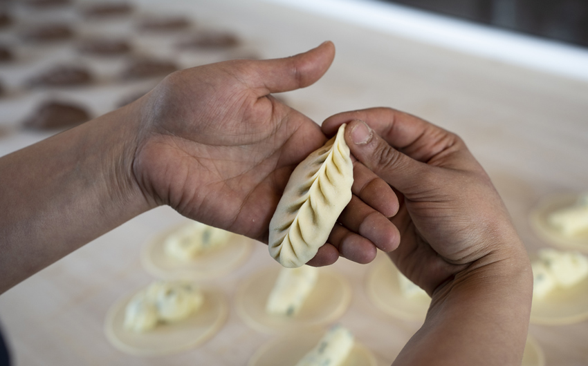 showing fresh homemade culurgiones pasta