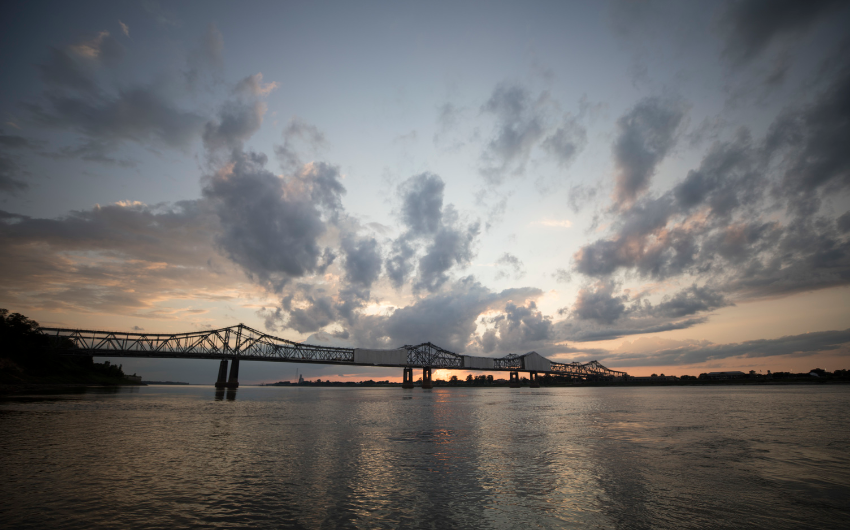 Sunset on the Mississippi River