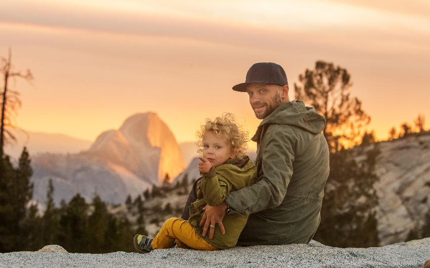 Family visit at Yosemite National Park