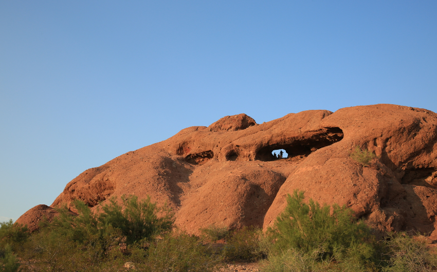 Shot of the Hole in the Rock at Papago Park, Phoenix