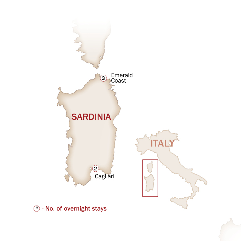 Italy Map  for SARDINIA
