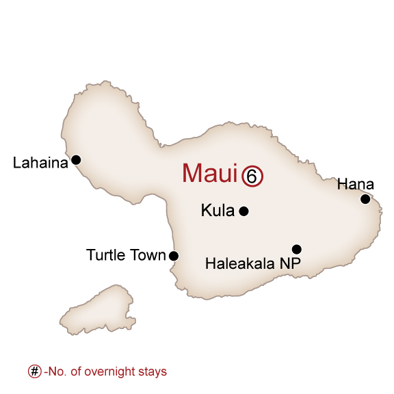 USA Map  for Maui, a romantic Beach Paradise
