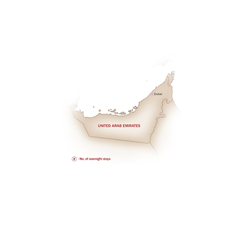 United Arab Emirates Map  for Splendid Dubai