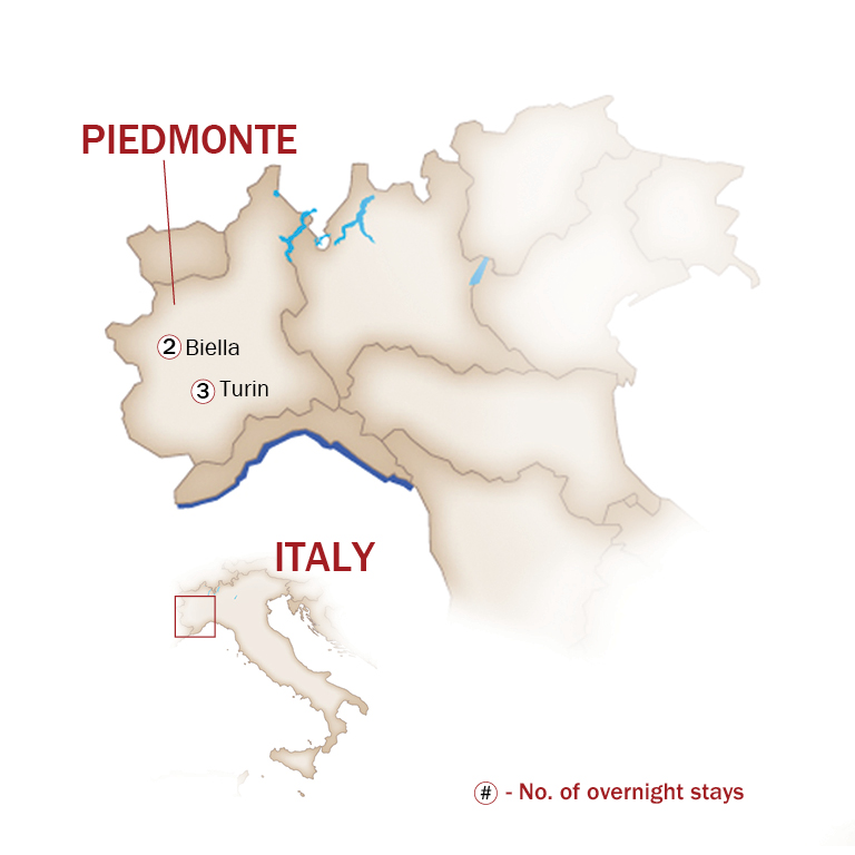 Italy Map  for PIEDMONTE