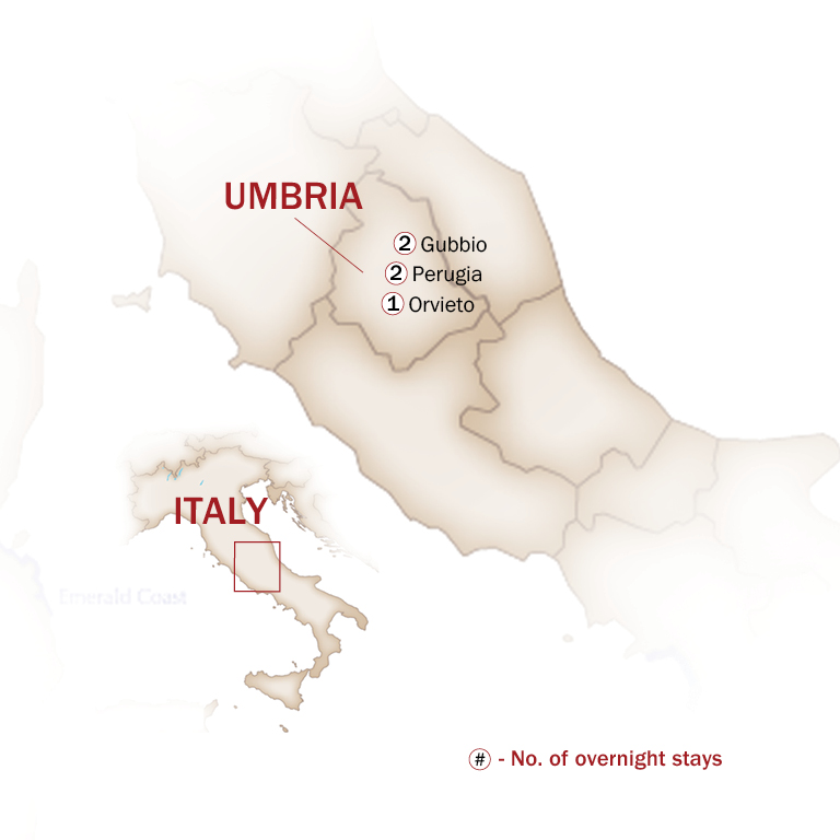 Italy Map  for UMBRIA