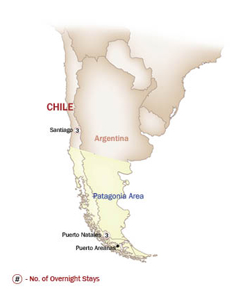 Chile Map  for WONDERS OF CHILE