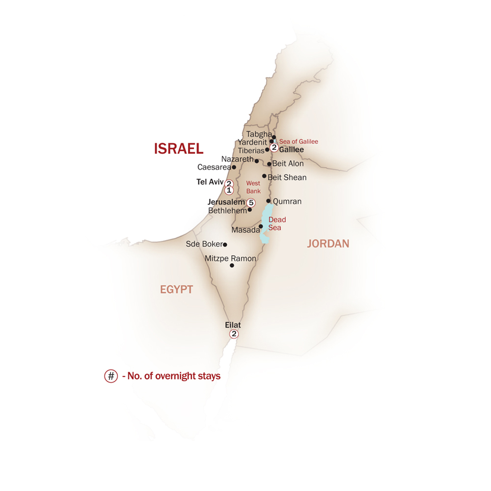 Israel Map  for JEWISH LEGACY
