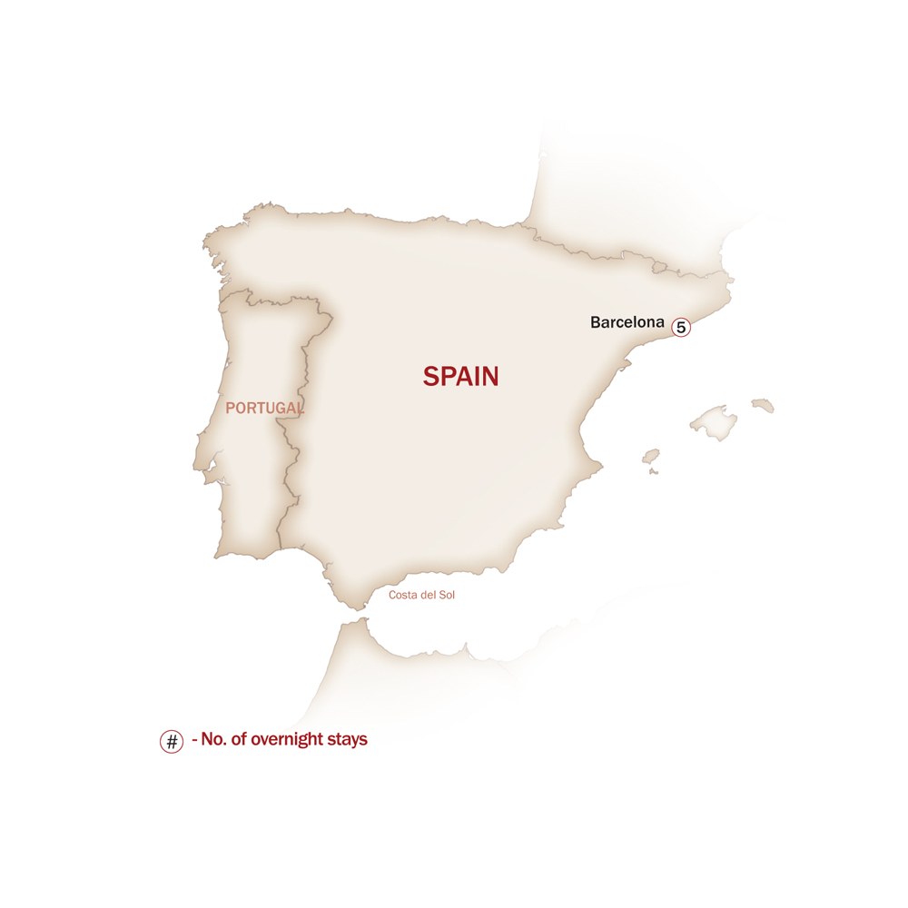 Spain Map  for WHEN IN BARCELONA