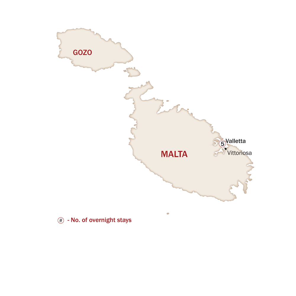 Malta Map  for MALTA, THE PEARL OF THE MEDITERRANEAN