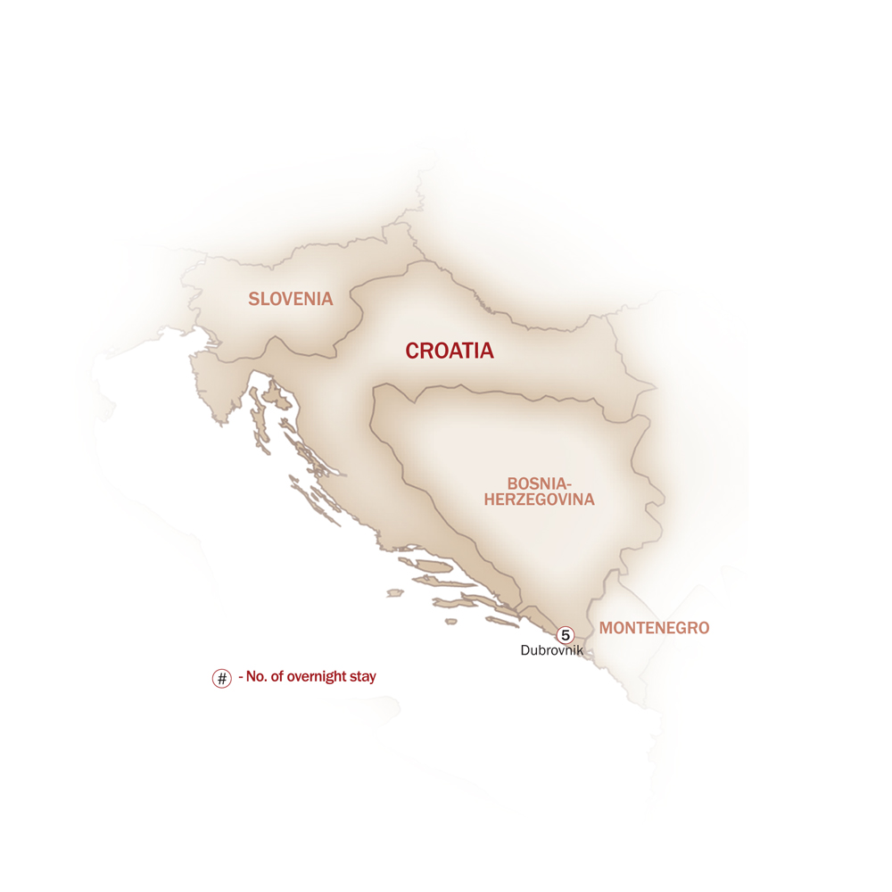 Croatia Map  for WHEN IN DUBROVNIK