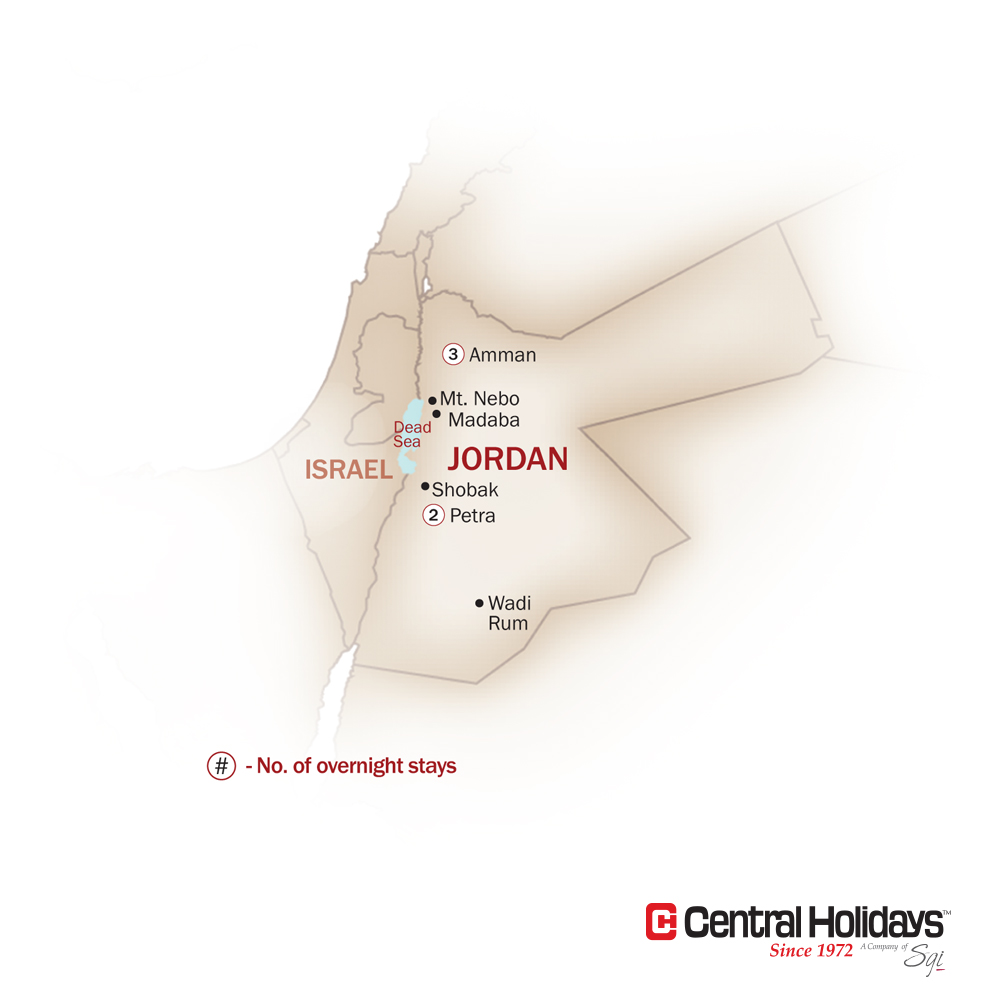 Jordan Map  for BEST OF JORDAN