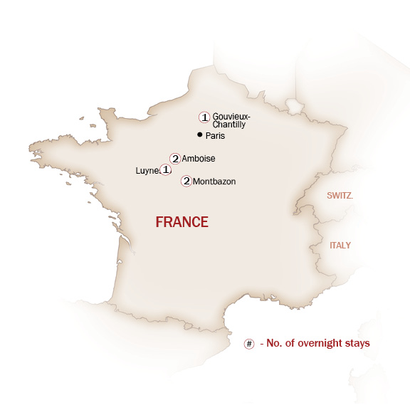 France Map  for DISCOVER THE LOIRE VALLEY