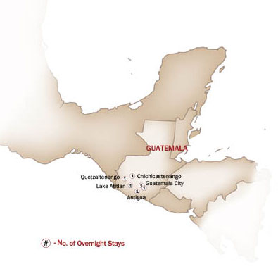 Guatemala Map  for GUATEMALAN EXPERIENCE