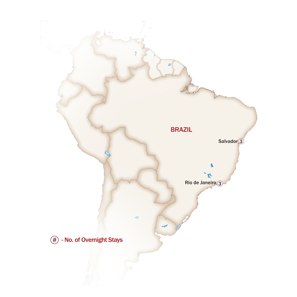 Brazil Map  for SAMBA & SOUL
