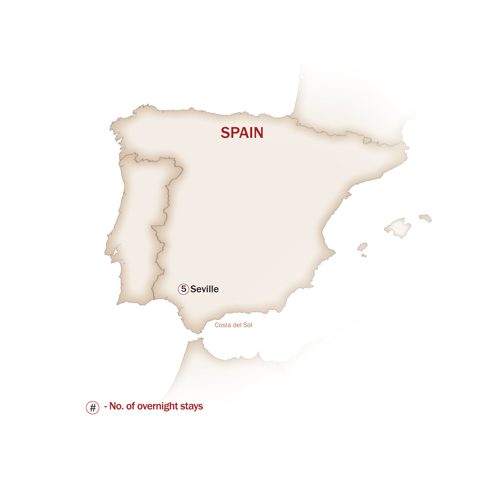Spain Map  for WHEN IN SEVILLE