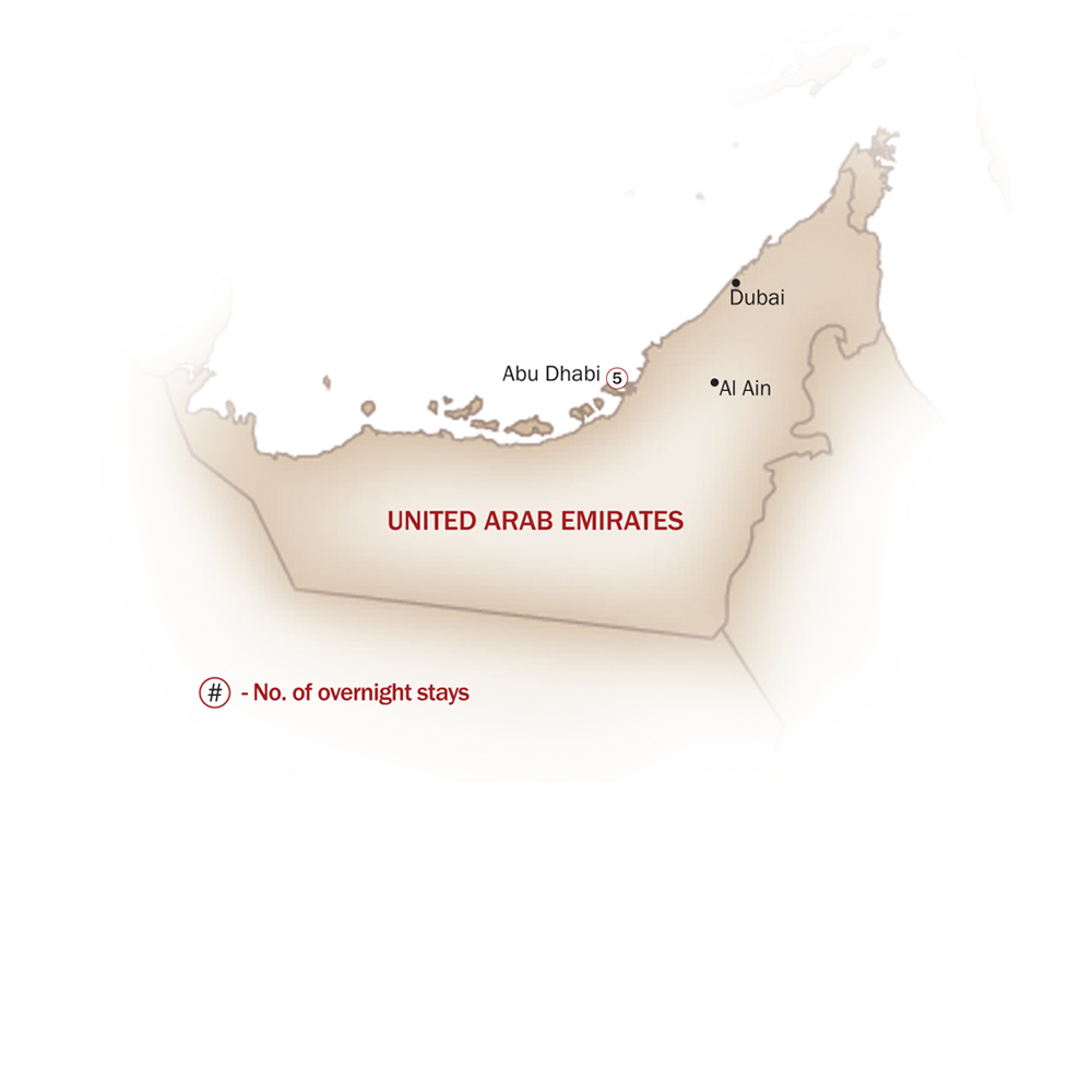 United Arab Emirates Map  for DISCOVER ABU DHABI