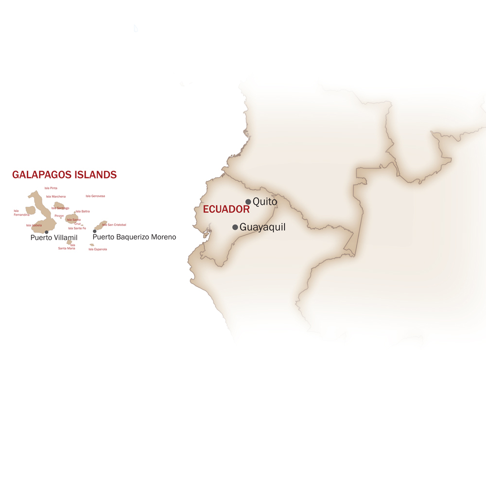 Ecuador & Galapagos Islands Map