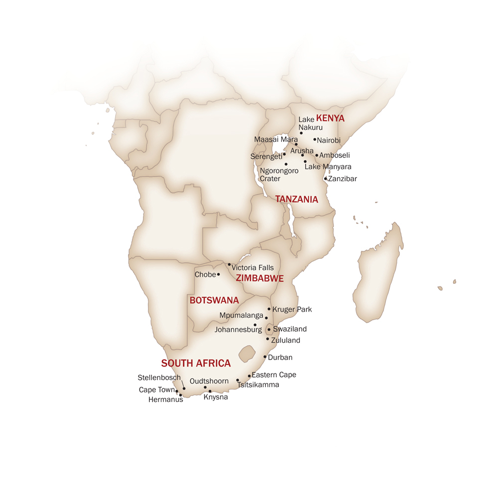 Eastern & Southern Africa Map