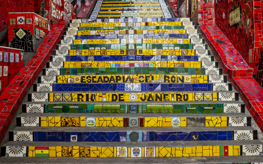Escadaria Selaron - stairway in Lapa district