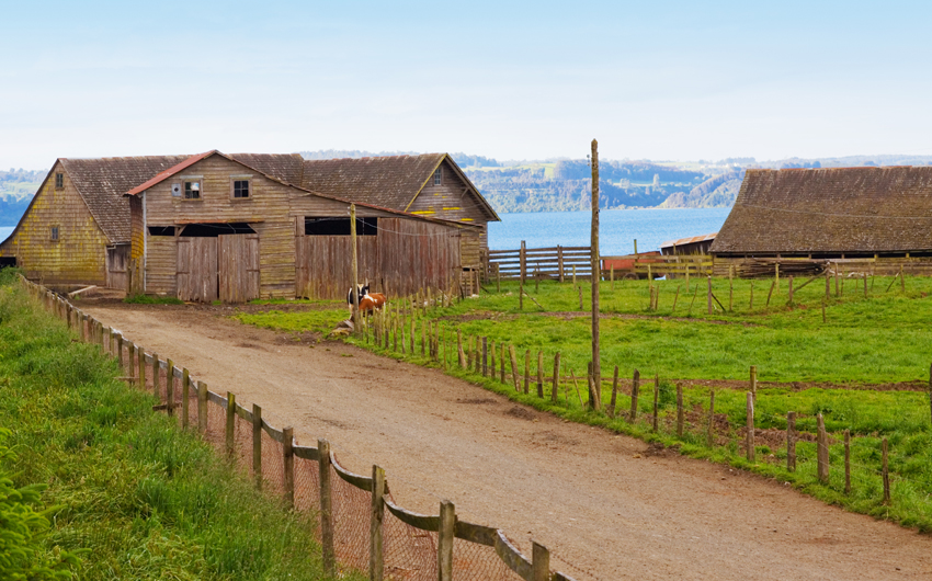 Village Homes With Country Road, Frutillar