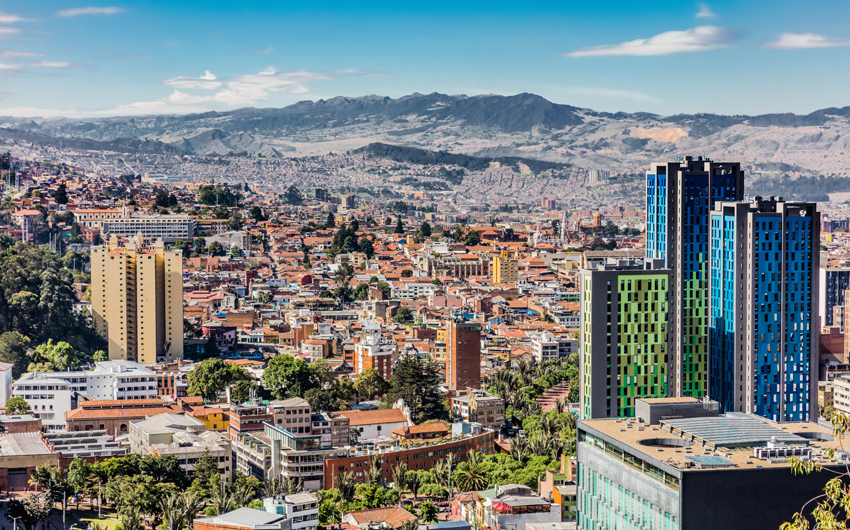 Bogota skyline cityscape