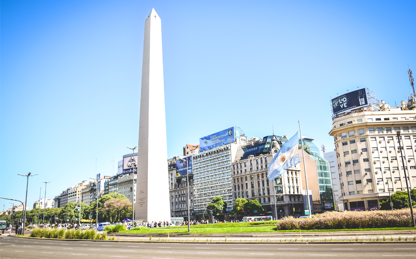 The Obelisk in Buenos Aires, Argentina