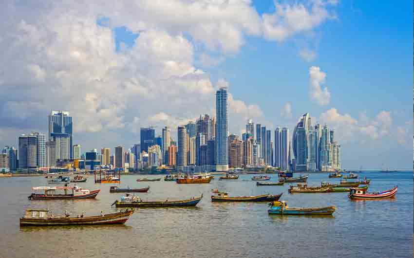 Panama City and Harbor Republic of Panama  