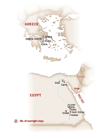 Egypt Map  for EGYPT & GREECE
