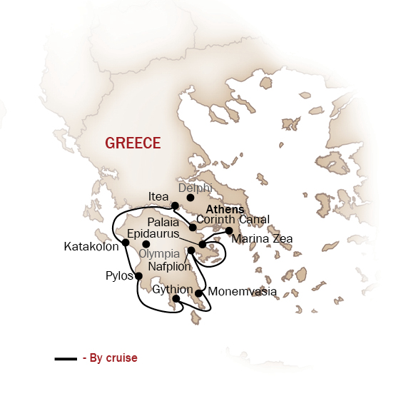 Greece Map  for ANTIQUITY TO BYZANTIUM