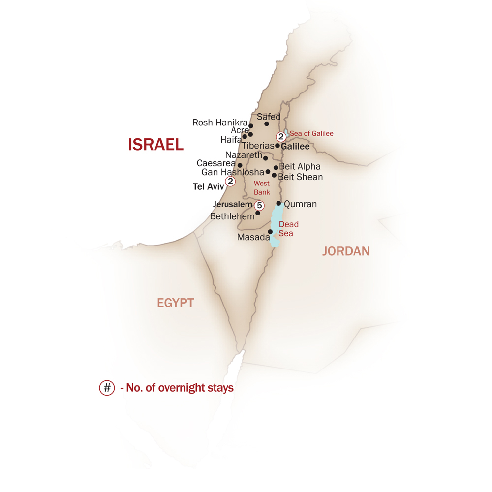 Israel Map  for JEWISH HERITAGE