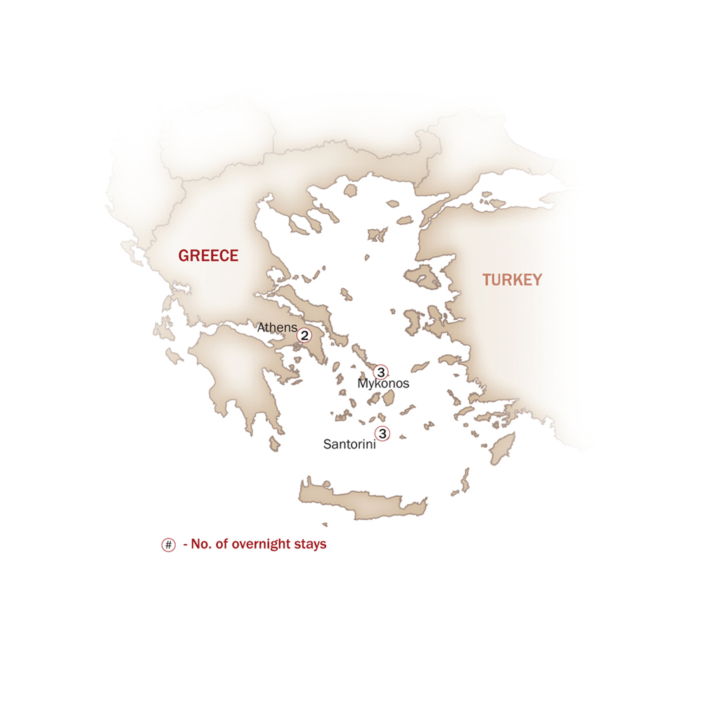 Greece Map  for GEMS OF GREECE