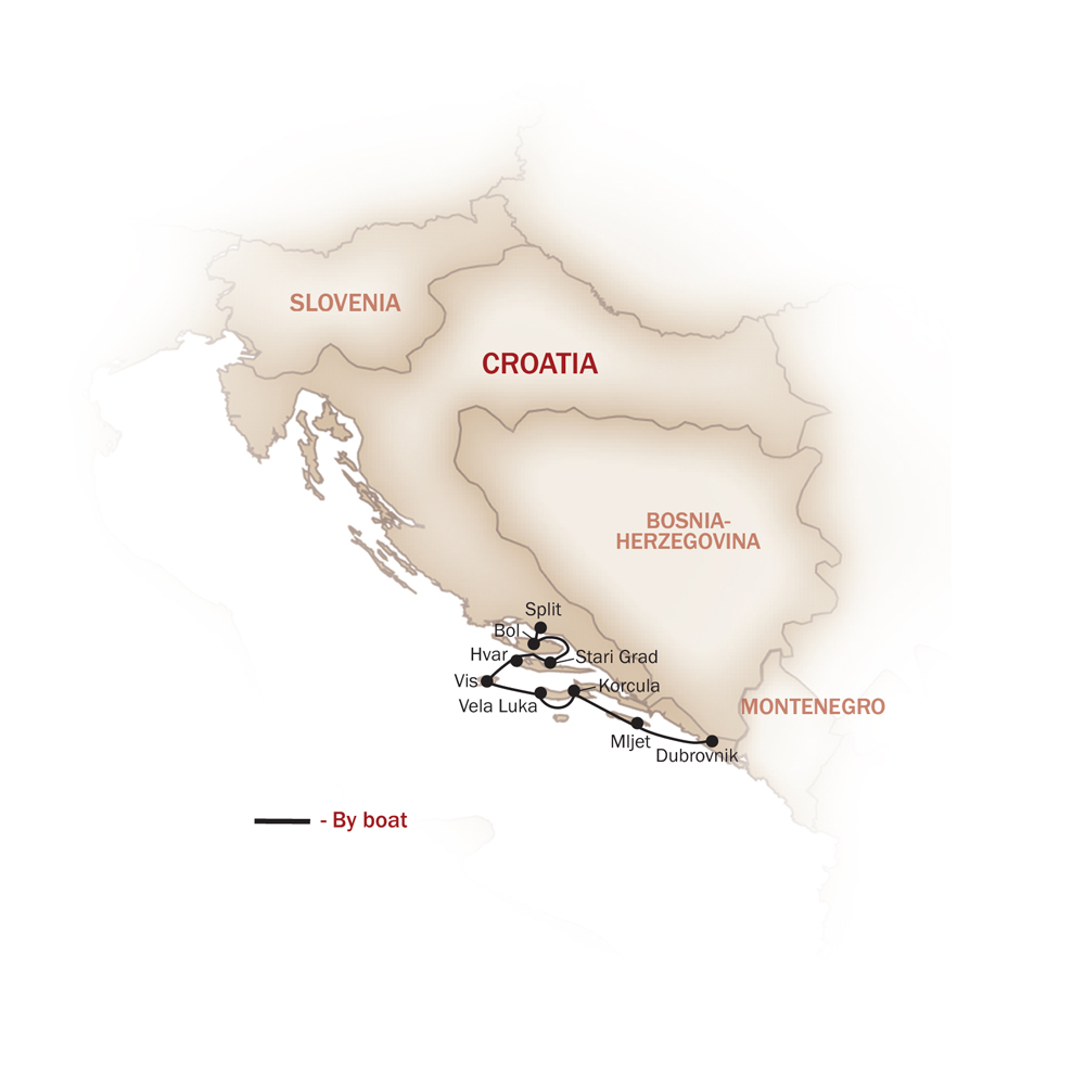 Croatia Map  for CRUISING THE ADRIATIC
