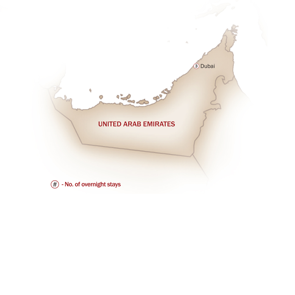 United Arab Emirates Map  for MIRAGES OF DUBAI