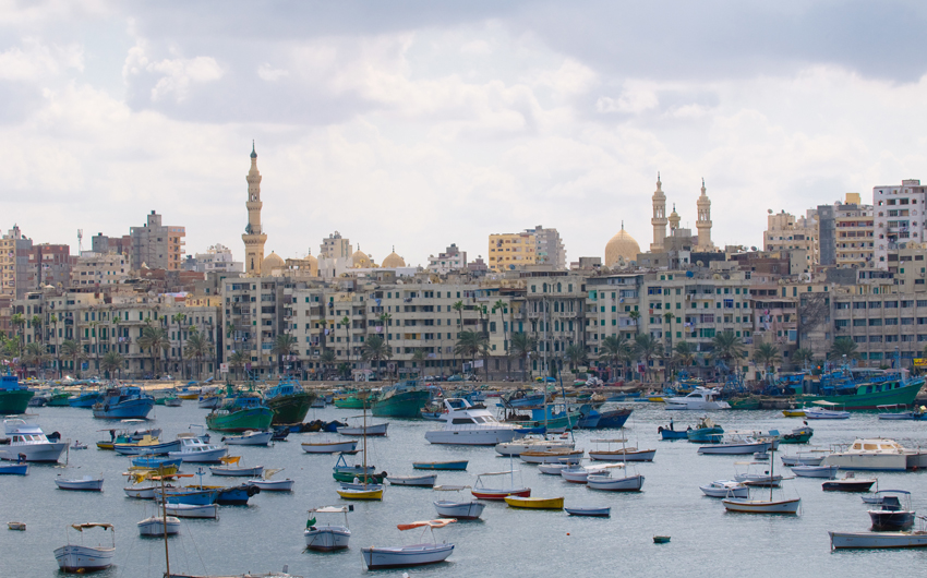 View of Alexandria harbor