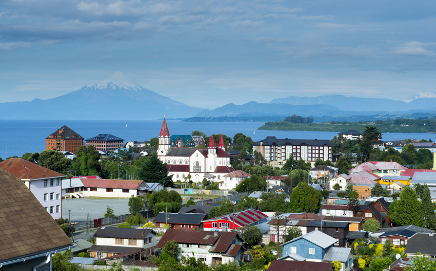 View of the city of Puerto Varas, Chile
