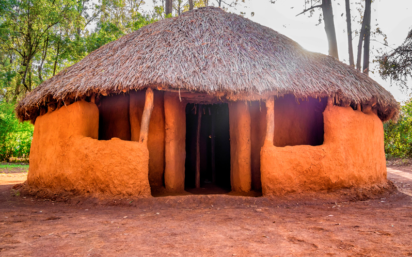 Traditional tribal hut of Kenyan people