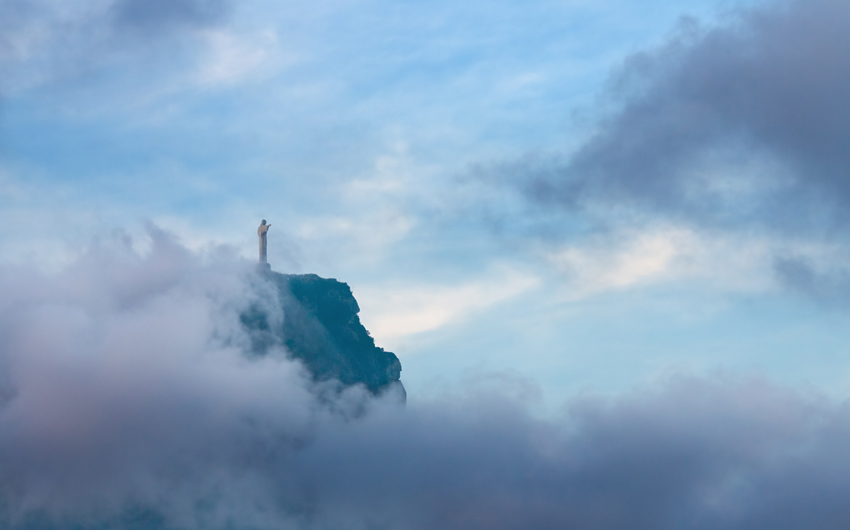 Christ the Redeemer in clouds, Rio de Janeiro