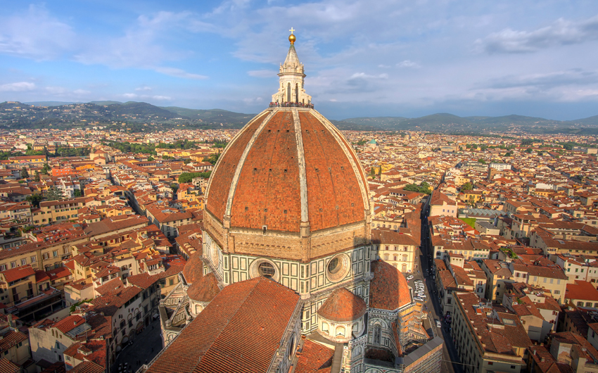 Florence aerial with Duomo