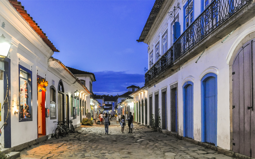 Street view in the Colonial Town of Paraty