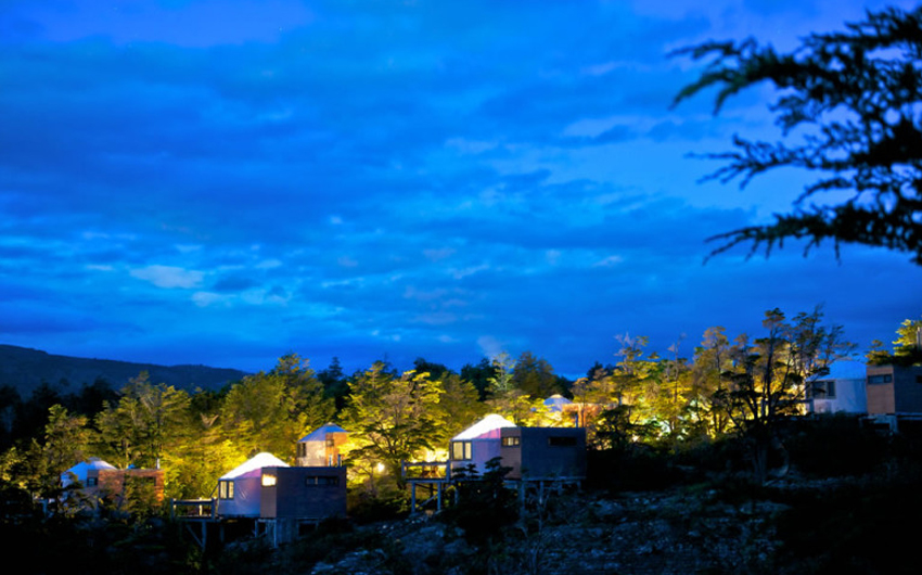 Patagonia Camp at night