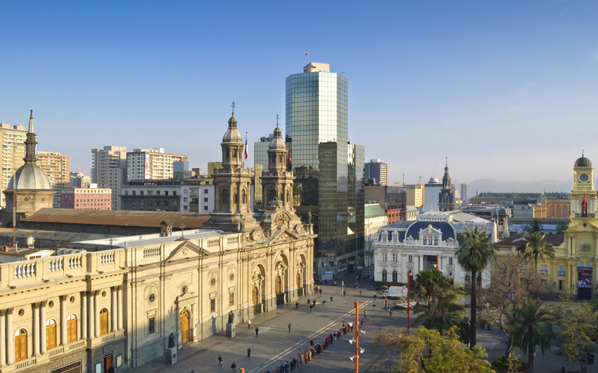 View of Plaza de Armas, Santiago de Chile
