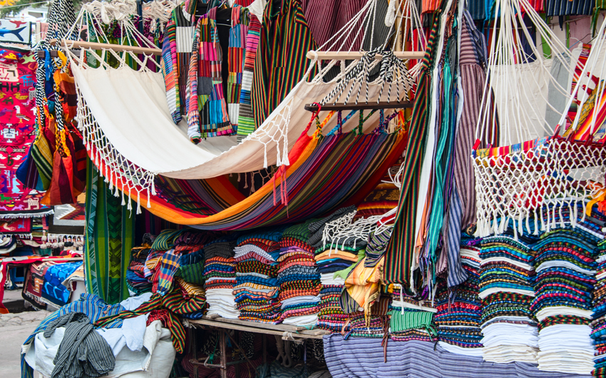 Famous Indian market in Otavalo